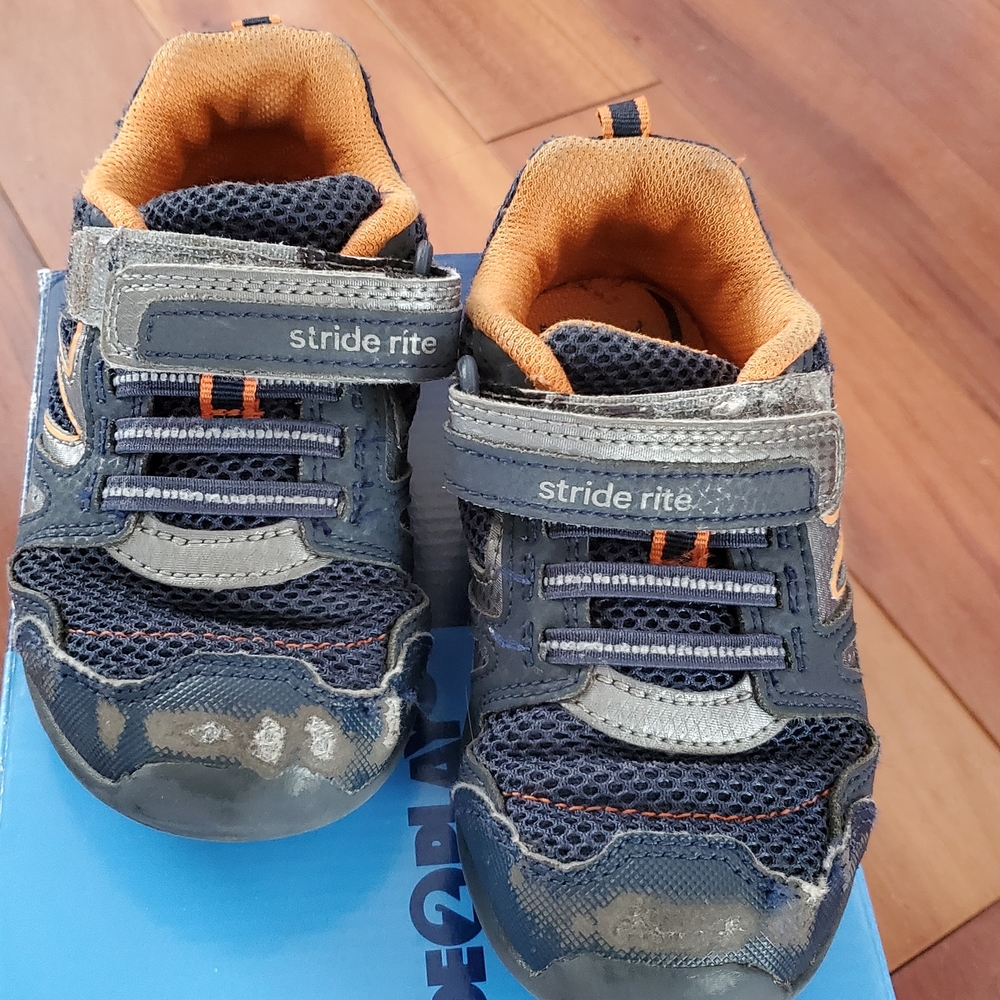 Stride Rite Toddler Boys Kids' Navy Sneakers Shoes Sz.9.5W